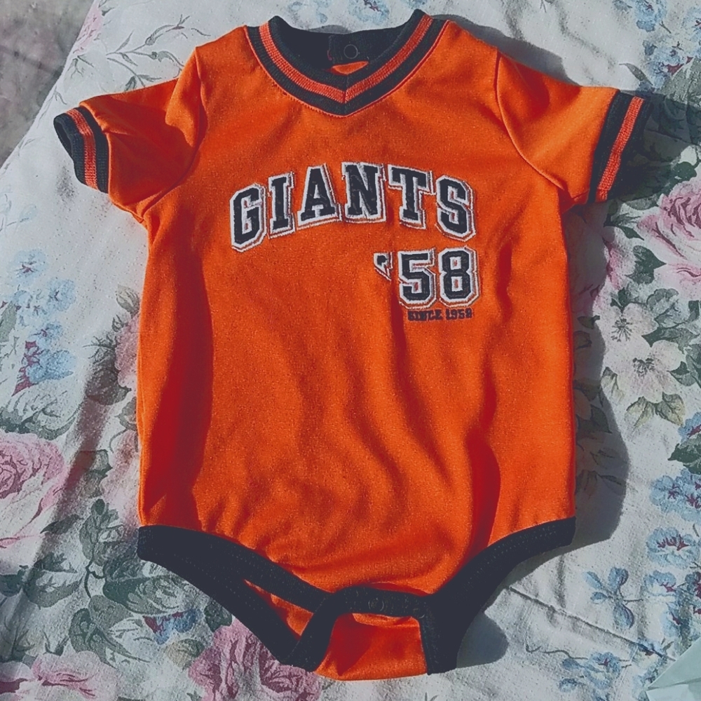 Vtg MLB Giants '58 Baby Onesie